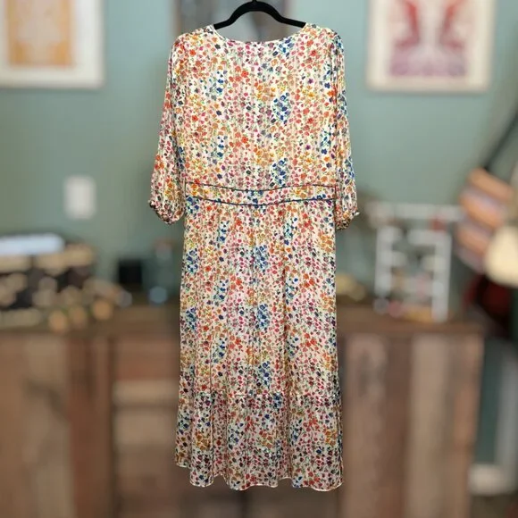 NWT Anthropologie BA&SH Reese Midi Floral Dress Small Size 6 boho fall - Picture 3 of 9
